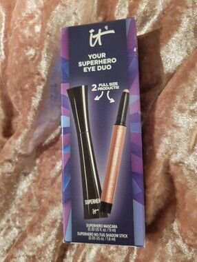 IT Cosmetics Superhero Eye Duo - Black Superhero Mascara & Cream Shadow Stick